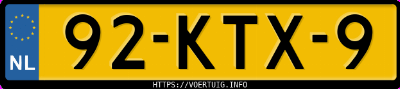 Kenteken afbeelding van 92KTX9, bruine Audi 80 Cc 66kw