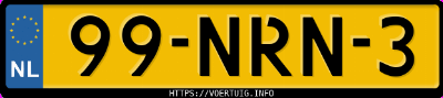 Kenteken afbeelding van 99NRN3, zwarte Audi A3 1.4 Tfsi 3t