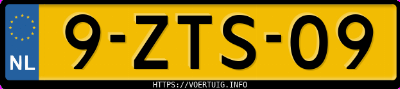Kenteken afbeelding van 9ZTS09, blauwe Audi A5 Sportback 1.8tfsi