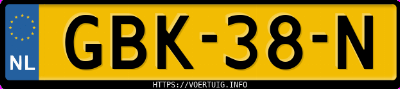 Kenteken afbeelding van GBK38N, zwarte Audi A3 Sportback 35 Tfsi