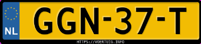 Kenteken afbeelding van GGN37T, zwarte Audi SQ7 Quattro