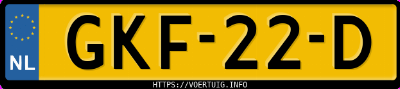 Kenteken afbeelding van GKF22D, zwarte Audi SQ8 Quattro