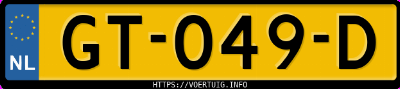 Kenteken afbeelding van GT049D, blauwe Audi A6 Limousine 1.8 Tfsi S Tronic Business