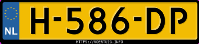 Kenteken afbeelding van H586DP, zwarte Audi A4 Limousine 35 Tfsi Business Edition Pro Line