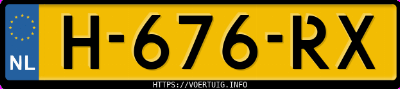 Kenteken afbeelding van H676RX, blauwe Audi A7 Sportback 55tfsi Quattro