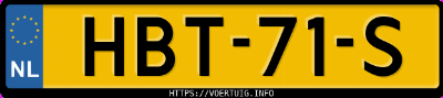 Kenteken afbeelding van HBT71S, zwarte Audi A6 Av E-Tron Performance Avant