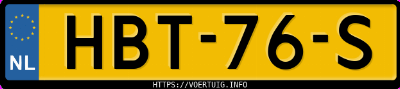 Kenteken afbeelding van HBT76S, grijze Audi A6 Av E-Tron Performance Avant
