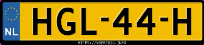 Kenteken afbeelding van HGL44H, witte Audi A3 Allstreet Phev 150