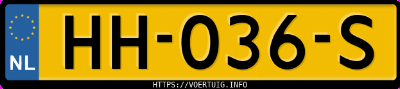Kenteken afbeelding van HH036S, zwarte Audi A2