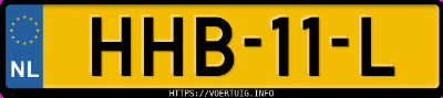 Kenteken afbeelding van HHB11L, grijze Audi Q3 Sportback E-Tron
