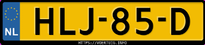 Kenteken afbeelding van HLJ85D, zwarte Audi SQ5 Tfsi 3.0 Quattro