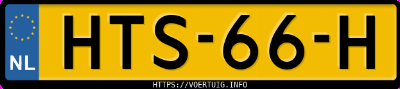 Kenteken afbeelding van HTS66H, grijze Audi A6 Sb E-Tron Sportback