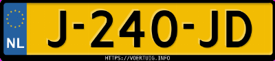 Kenteken afbeelding van J240JD, zwarte Audi A3 Sportback