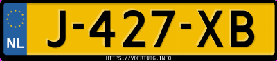 Kenteken afbeelding van J427XB, zwarte Audi Rs 3 Sportback Quattro