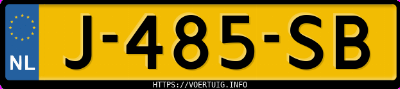 Kenteken afbeelding van J485SB, grijze Audi A4 Limousine 35 Tfsi