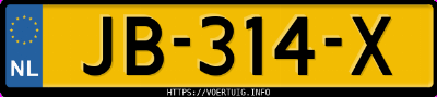 Kenteken afbeelding van JB314X, grijze Audi A3 1.4tfsi