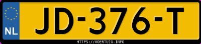 Kenteken afbeelding van JD376T, zwarte Audi A3 Sportback 1.4 Tfsi S Tronic Design+