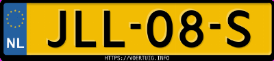 Kenteken afbeelding van JLL08S, blauwe Audi A6 Sb E-Tron Sportback