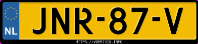 Kenteken afbeelding van JNR87V, grijze Audi Q4 Sportback 45 E-Tron Quattro