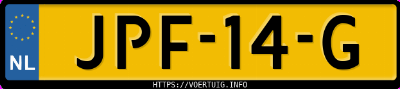 Kenteken afbeelding van JPF14G, grijze Audi Q4 40 E-Tron