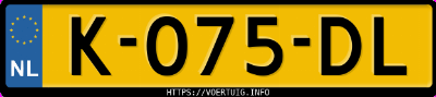 Kenteken afbeelding van K075DL, zwarte Audi 4D A8