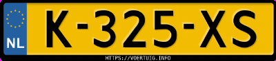 Kenteken afbeelding van K325XS, witte Audi A4 Limousine 40 Tfsi
