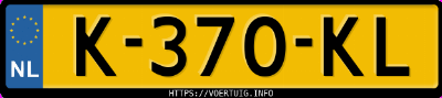 Kenteken afbeelding van K370KL, grijze Audi E-TRON 55 Quattro