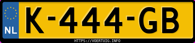 Kenteken afbeelding van K444GB, zwarte Audi E-TRON 55 Quattro