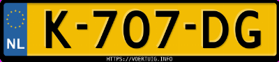 Kenteken afbeelding van K707DG, grijze Audi E-TRON 55 Quattro