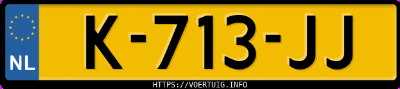 Kenteken afbeelding van K713JJ, blauwe Audi E-TRON 50 Quattro