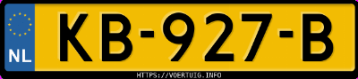 Kenteken afbeelding van KB927B, grijze Audi Q7 E-Tron 3.0 Tdi Quattro