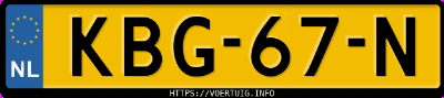 Kenteken afbeelding van KBG67N, grijze Audi Q4 45 E-Tron Quattro
