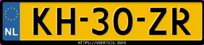 Kenteken afbeelding van KH30ZR, rode Audi 80 Quattro 100 Kw