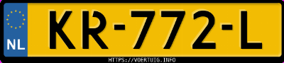 Kenteken afbeelding van KR772L, zwarte Audi R8 4.2 Fsi Quattro