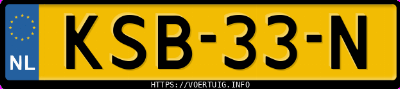 Kenteken afbeelding van KSB33N, zwarte Audi A3 40 Tfsie E-Tron S Sportback Tfsi E