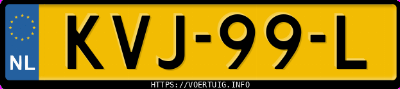 Kenteken afbeelding van KVJ99L, witte Audi E-TRON S Quattro