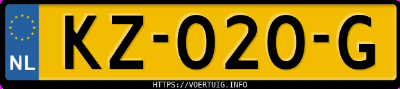Kenteken afbeelding van KZ020G, grijze Audi Q7 E-Tron Quattro