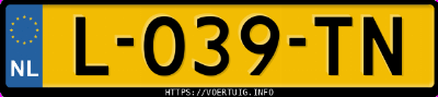 Kenteken afbeelding van L039TN, zwarte Audi A4 Avant 35tfsi