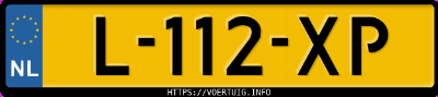 Kenteken afbeelding van L112XP, grijze Audi A2