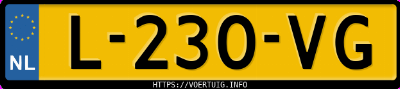 Kenteken afbeelding van L230VG, zwarte Audi A3 Wahlw. S3