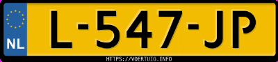 Kenteken afbeelding van L547JP, blauwe Audi E-TRON Quattro