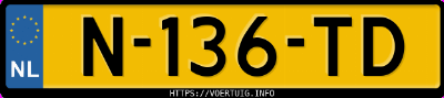 Kenteken afbeelding van N136TD, grijze Audi Q4 40 E-Tron