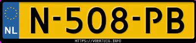 Kenteken afbeelding van N508PB, grijze Audi Q4 40 E-Tron
