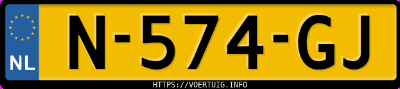 Kenteken afbeelding van N574GJ, blauwe Audi Q4 40 E-Tron