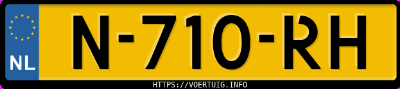 Kenteken afbeelding van N710RH, zwarte Audi S6 Avant Quattro