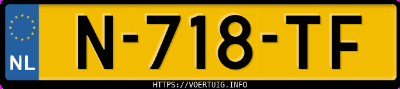 Kenteken afbeelding van N718TF, grijze Audi Q4 40 E-Tron
