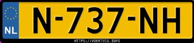 Kenteken afbeelding van N737NH, grijze Audi E-TRON 55 Quattro