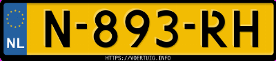 Kenteken afbeelding van N893RH, grijze Audi Q4 40 E-Tron