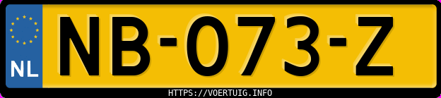 Kenteken afbeelding van NB073Z, gele Audi Q7 E-tron