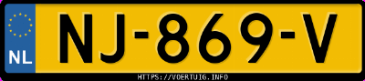 Kenteken afbeelding van NJ869V, zwarte Audi A5 Coup&eacute; 2.0 Tfsi
